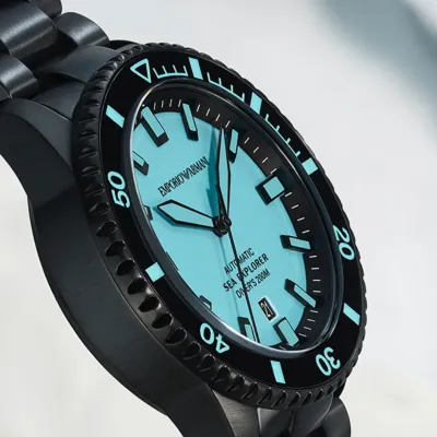 Sea Emporio Armani  Explorer Automatic Black Stainless Steel Watch